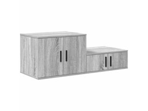 Armoire de rangement moderne 118 x 41 x 40 cm flexible et durable design minimaliste en bois d'ingénierie gris sonoma 02_0052115