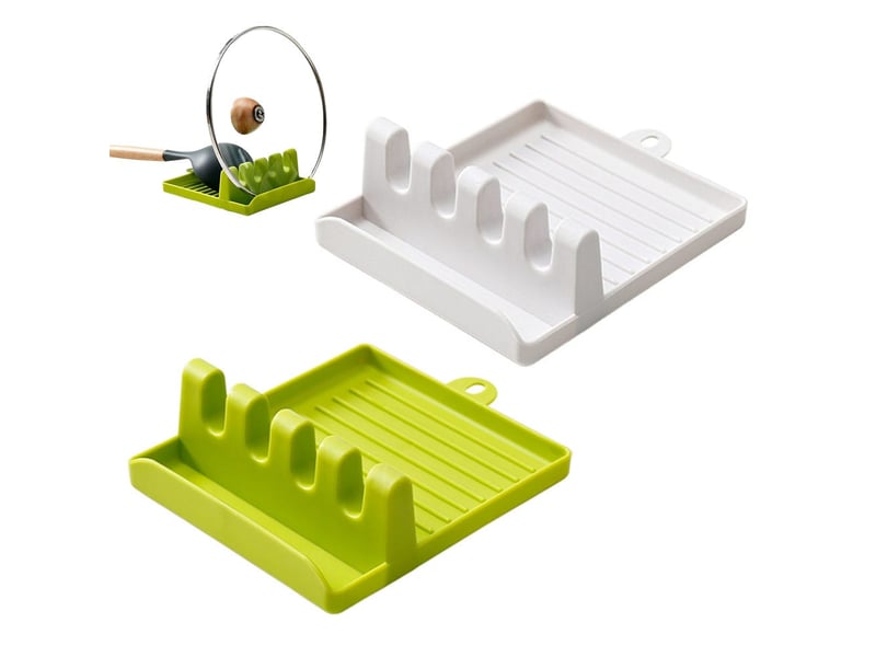  2 pièces porte-ustensiles - porte-cuillère - avec égouttoir - repose-cuillère pour comptoir - repose-cuillère - porte-couvercle de casserole - multicolour  - Conforama A
