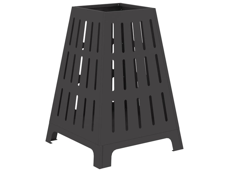  Brasero exterieur, foyer noir 50x50x70 cm acier patiné  - Conforama A