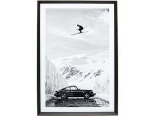 affiche encadrée ski 86x126cm