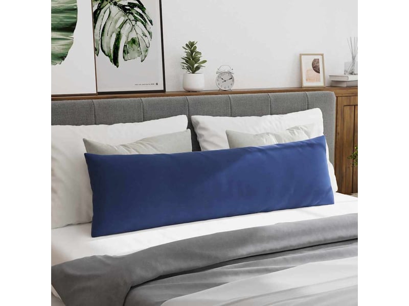 Lot de 2 coussins de canapé, coussins décoratifs bleu police 145 x 40 cm cf59016 - Conforama D