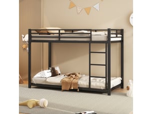 Lit superposé 90x200 cm <strong>HAUSS SPOLE</strong> <strong></strong> coloris noir