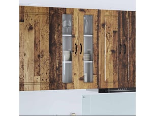 Meuble mural de cuisine | armoire de cuisine bois ancien 60x31x100cm shl4384
