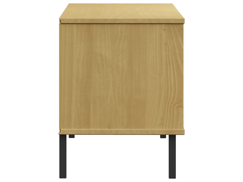  Meuble à chaussures, étagère à chaussures pieds en métal brun 106x35x45 cm bois oslo  - Conforama E