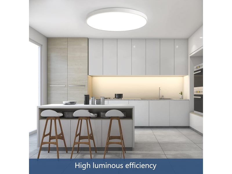  Plafonnier led intelligent 54 w – lampe de plafond wi-fi à intensité variable, compatible alexa et google home, 3000–6500 k, (ø 50 cm)  - Conforama E