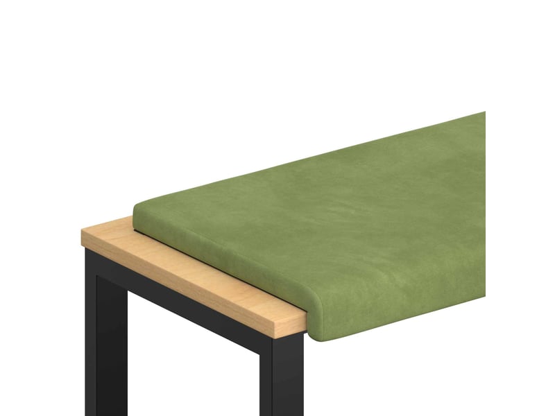 Coussin de banc, coussin d'assise, coussin de canapé velours vert clair profondeur 35 cm cf53942 - Conforama A