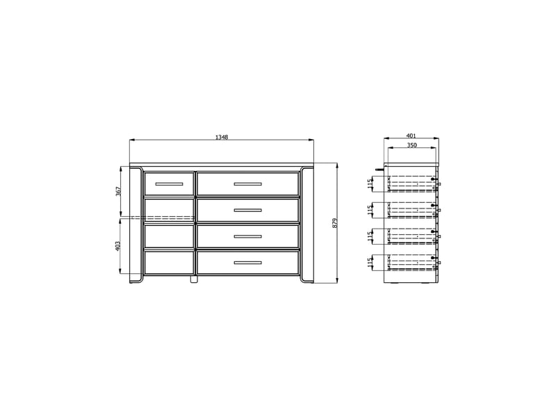  Buffet bicheno, 2 étagères, 135x40x88h cm blanc mat Bicheno - Conforama D
