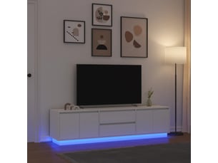Meuble tv coloris blanc 193.5 cm <strong></strong> <strong></strong>