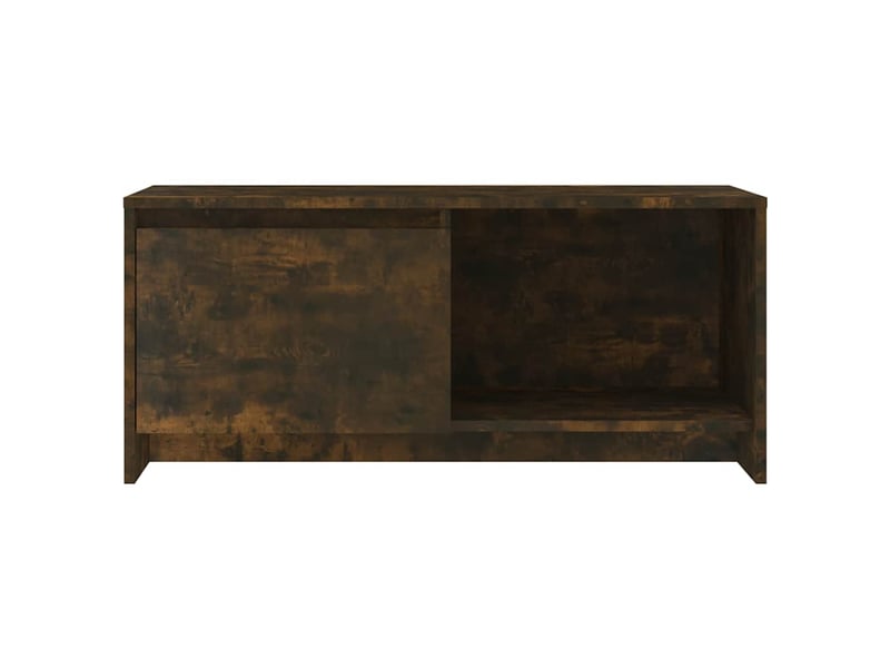  Meuble tv - banc tv - meuble de rangement chêne fumé 90x35x40 cm bois d'ingénierie  - Conforama E