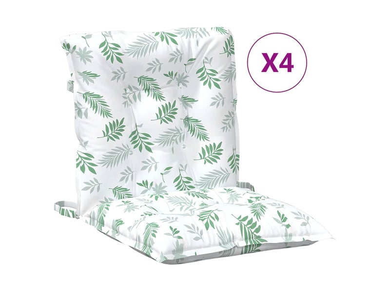  Lot de 4 coussins d'extérieur, coussins de chaise motif à feuilles fines 100 x 50 x 7 cm cf56416  - Conforama D