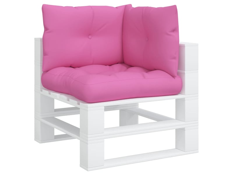  Lot de 3 coussins de palette, coussins de canapé rose tissu oxford cf59699  - Conforama C