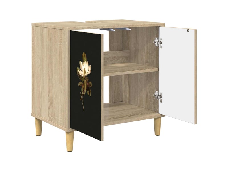  Armoire de salle de bain, meuble de rangement bremen sonoma 60x40x60 cm  - Conforama D