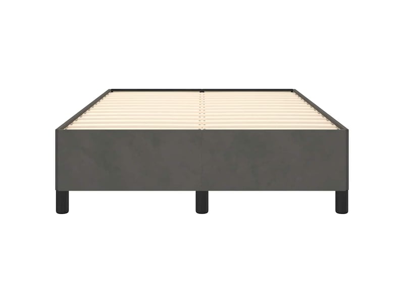  Lit double- lit adulte -  cadre de lit sans matelas gris foncé 120x190 cm velours  - Conforama D