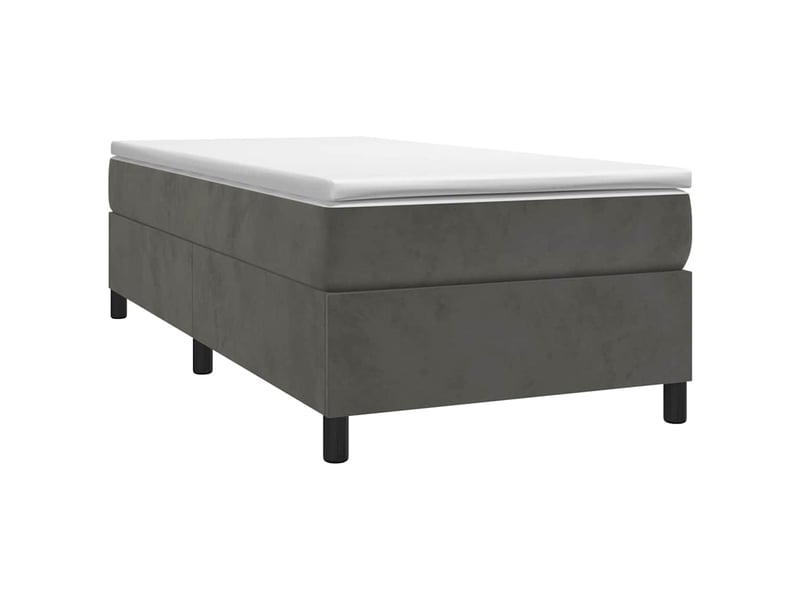  Lit simple- lit adulte -  cadre de lit à lattes gris foncé 100x200 cm velours  - Conforama B