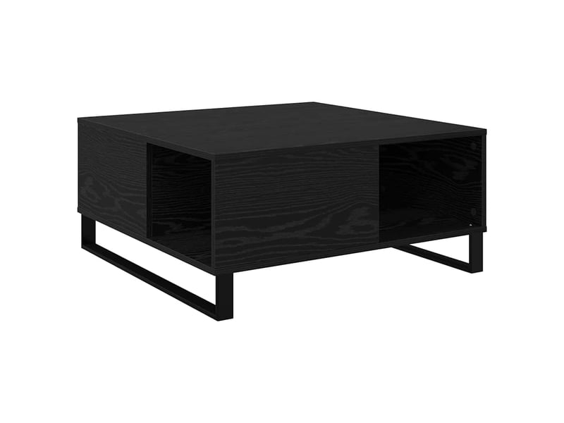 Table basse - table de salon - table à thé chêne noir 80 x 80 x 36,5 cm bois d'ingénierie - Conforama A