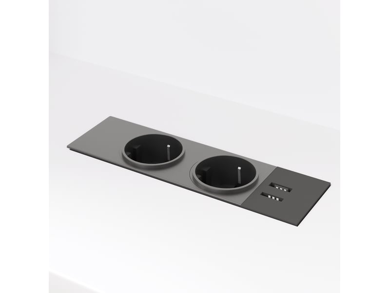 Lit double 180x200 cm avec plusieurs espaces de rangement, 3 tiroirs, led, usb, mdf blanc, sans matelas - Conforama E