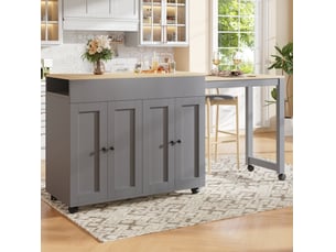 Buffet de cuisine coloris gris <strong>ELVMI</strong> <strong></strong>