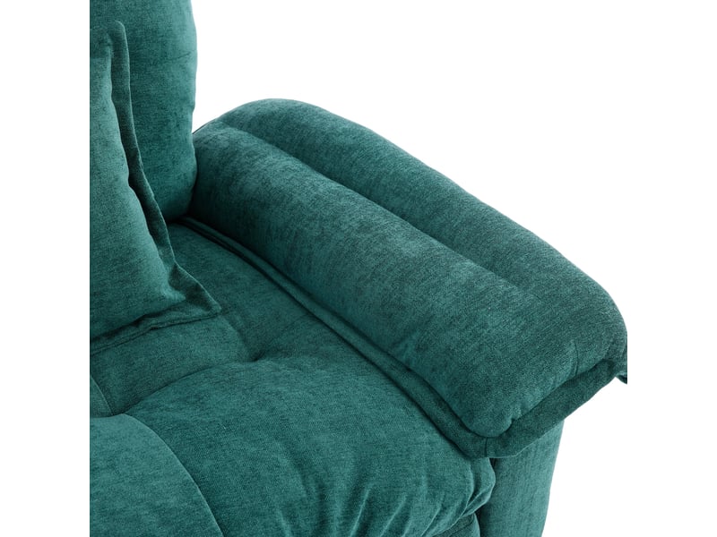 Fauteuil rotatif 360° en chenille vert - fauteuil pivotant surdimensionné pour salon et chambre avec coussin de soutien ergonomique - Conforama W