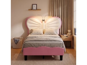 Lit simple 90x190 cm Lonelyo coloris bicolore