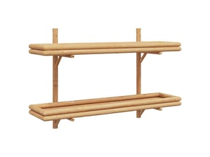 Étagère flottante, étagère suspendue montage mural marron 100 x 26 x 60 cm bambou cf42553