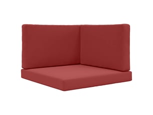 Coussin de canapé d'extérieur, coussin de chaise polyester bordeaux 80 x 80 cm cf54055