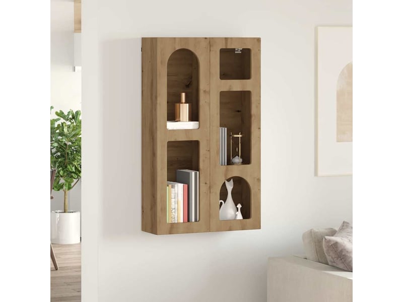 Armoire suspendue, meuble de rangement elst chêne artisanal 59x20x100 cm  - Conforama D