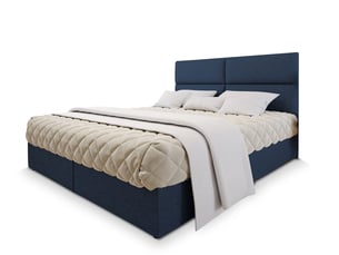 Lit avec rangement 160x200 cm <strong>MASSENO</strong> <strong></strong> coloris bleu
