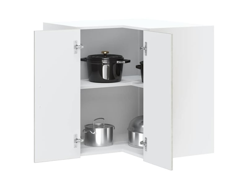  Meuble de rangement, armoire murale d'angle de cuisine kalmar gris béton  - Conforama C