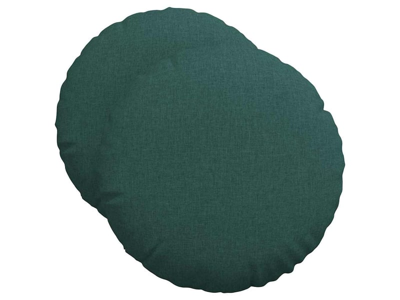  Lot de 2 coussins de siège, coussins décoratifs tissu vert foncé ø50 x 19 cm cf59875  - Conforama A