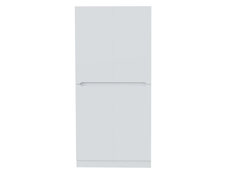  Armoire chambre 70x40x170 cm - penderie 2 portes, compartiments de rangement, espace de stockage, blanc  - Conforama E