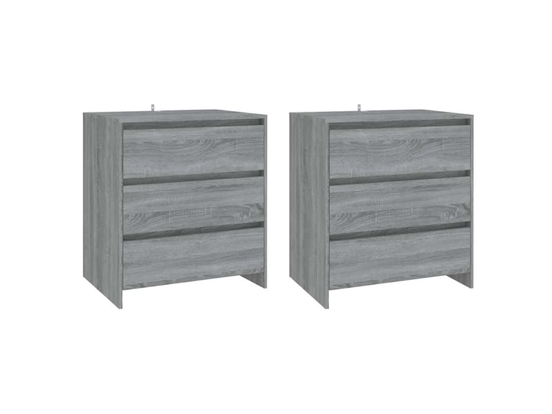  Buffets 3 pcs - bahut - meuble de rangement sonoma gris bois d'ingénierie  - Conforama C