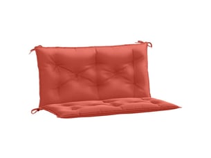 Lot de 2 coussins de banc de jardin, coussins d'assise rouge mélangé tissu cf58696