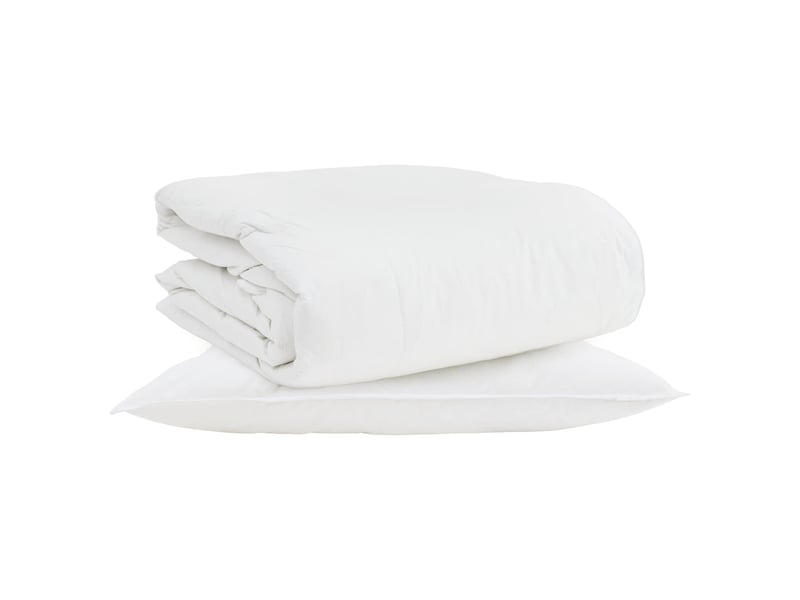  Duvet 2-en-1 avec oreiller 2 pcs - couette blanc plume de canard  - Conforama A