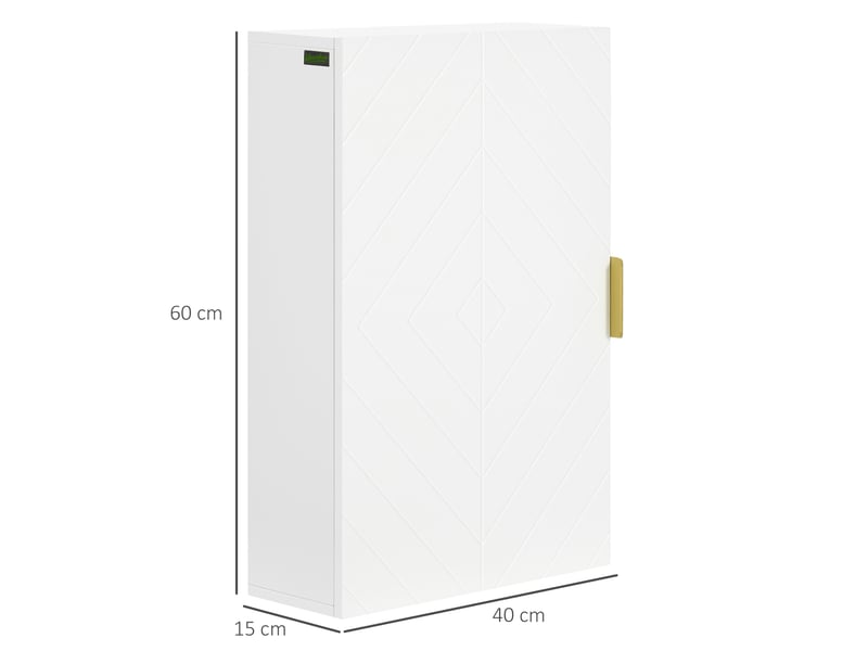 Armoire murale de salle de bain, armoire à pharmacie murale meuble de rangement avec étagère réglable - Conforama C