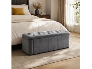Banc  coloris gris <strong>MAISENTIEL</strong> <strong></strong> - 132 cm
