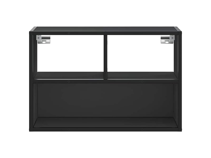  Meuble tv - banc tv - meuble de rangement noir 60x31x39,5 cm bois d'ingénierie et métal  - Conforama D