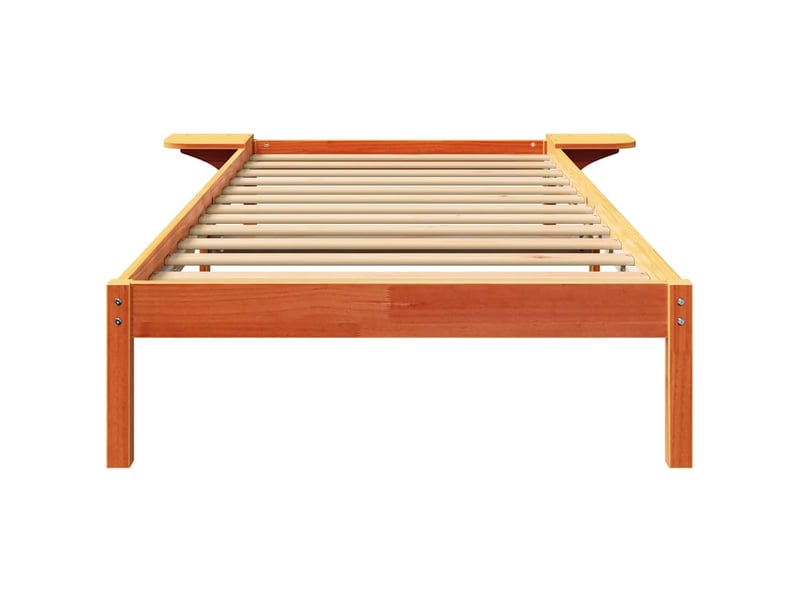  Lit simple- lit adulte -  cadre de lit brun  80 x 200 cm pin massif  - Conforama D