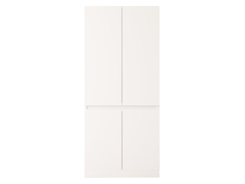 Armoire 70x40x170 cm à 2 portes avec grands rangements blanc - Conforama E
