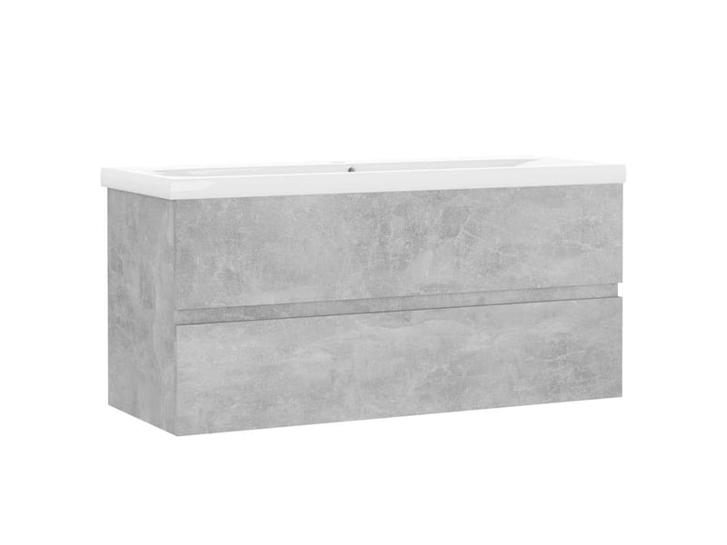 Armoire d'évier avec lavabo intégré gris béton aggloméré - Conforama A