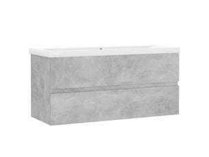 Armoire d'évier avec lavabo intégré gris béton aggloméré
