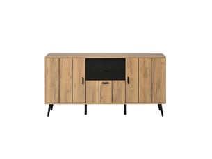 Buffet 3 porte(s) 2 tiroir(s) URBAN MEUBLE - 80 cm coloris bois clair