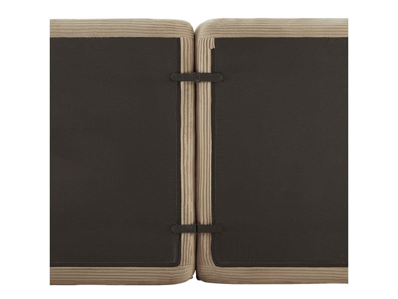  Canapé modulable assise profonde rembourrage confortable tissu côtelé montage sans assemblage  - Conforama D