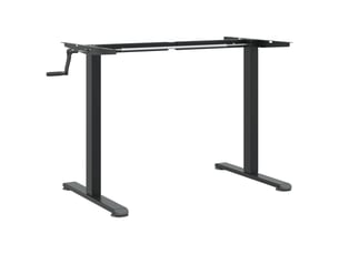 Cadre bureau assis debout noir (94-135)x60x(70-114) cm acier