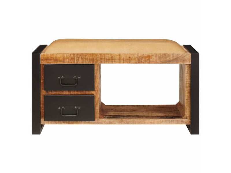  Banc chambre, banc de rangement marron 80x35x40 cm  - Conforama E