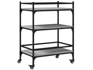 Desserte de cuisine, chariot de rangement sonoma gris 65x40x86,5 cm bois d'ingénierie