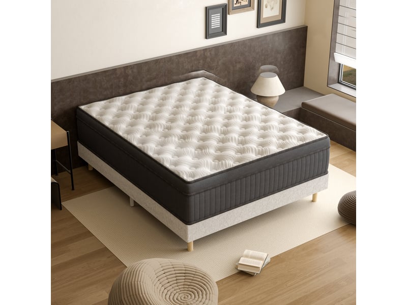  Ensemble matelas + sommier 160x200 cm, mousse à mémoire de forme,épaisseur du matelas 25cm  - Conforama E