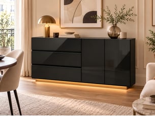 Buffet 2 porte(s) 3 tiroir(s) KEFSR  coloris noir