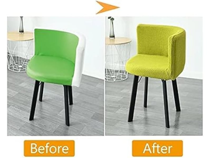  Housses de chaises en velours de style nordique, housse de fauteuil de bureau blanche, housse de chaise de salle à manger à dossier élastique, conven XLH-ZLS-009283ZLS - Conforama E
