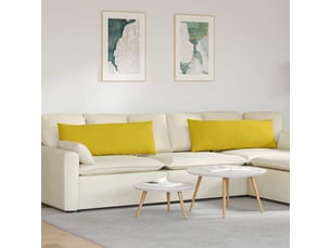 Lot de 2 coussins de canapé, coussins décoratifs jaune 120 x 40 cm cf59101