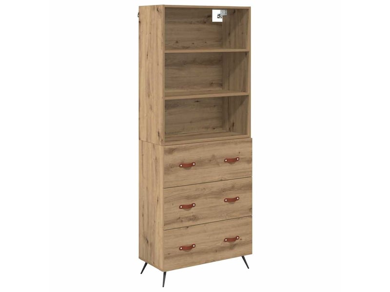 Buffet - haut armoire chêne artisanal 69,5 x 34 x 180 cm  - Conforama A